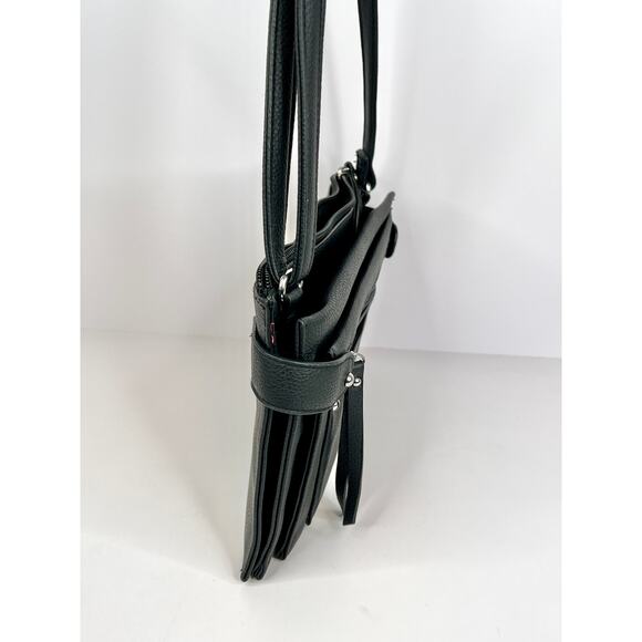 Rosetti Crossbody Purse Handbag Black Multiple Pockets Adjustable Strap 10x7x2 - Picture 5 of 16
